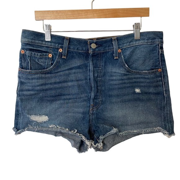 Levi's Pants - Levi's Premium 501 Denim Cut Off Shorts Womens W31 Cotton Medium Wash High Rise